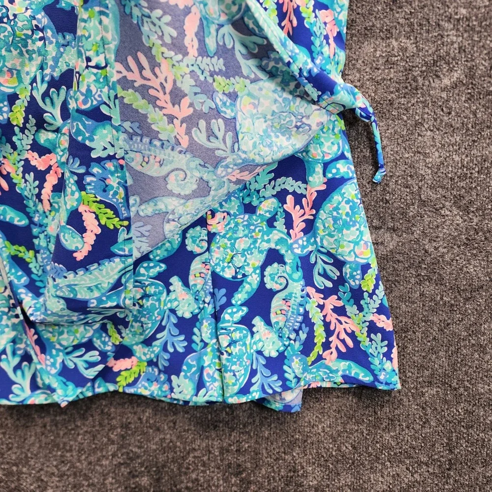 NWT Lilly Pulitzer Zoya Ruffle Romper Womens 2 Tropical Preppy Resortwear Skort